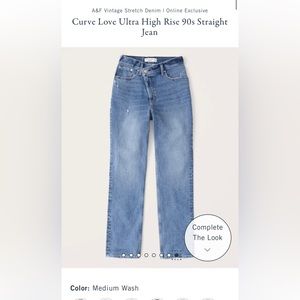 Curve love ultra high rise 90s straight jean